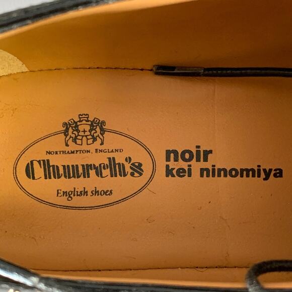 NOIR KEI NINOMIYA x CHURCH'S Size 8.5 Shannon 22 Black Platform Lace-up Shoes - Picture 7 of 9